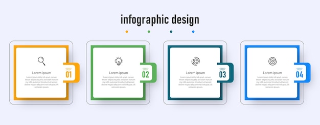 Professionele infographic ontwerpsjabloon