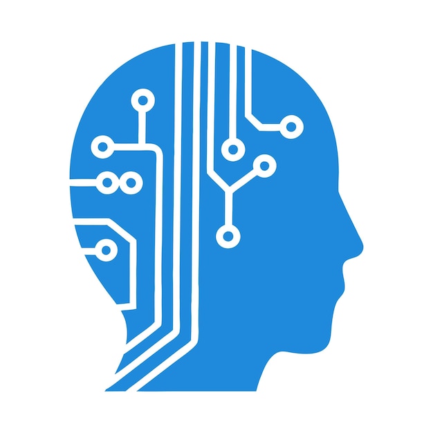Professionele kunstmatige intelligentie Icon Vector illustratie