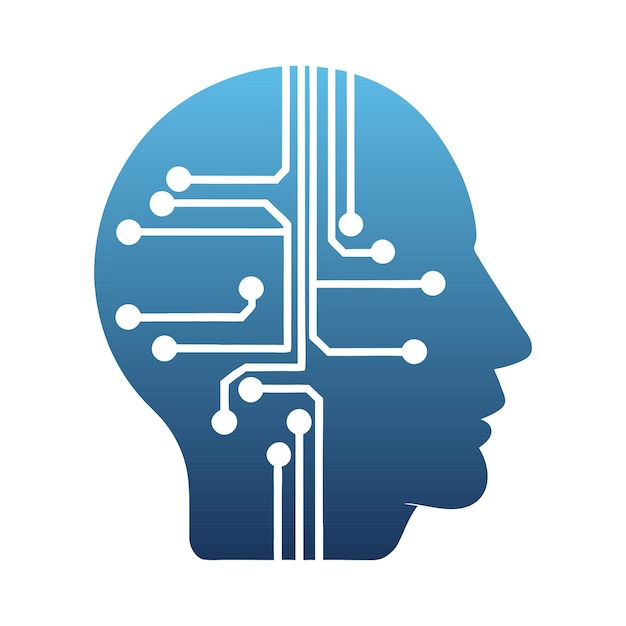 Professionele kunstmatige intelligentie Icon Vector illustratie