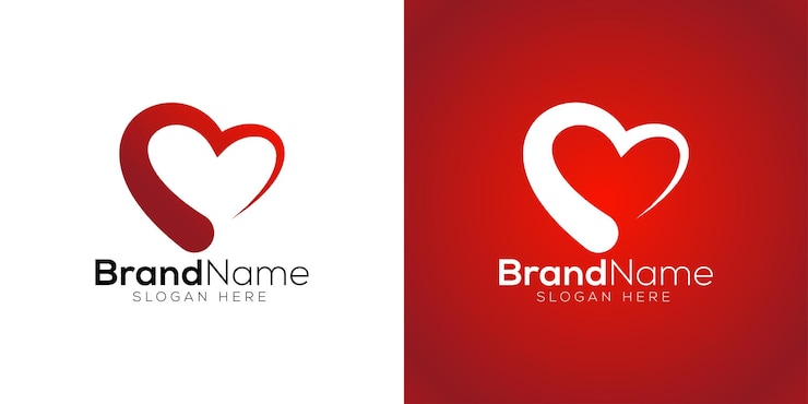 Vector professionele liefde logo ontwerp pictogrammalplaatje