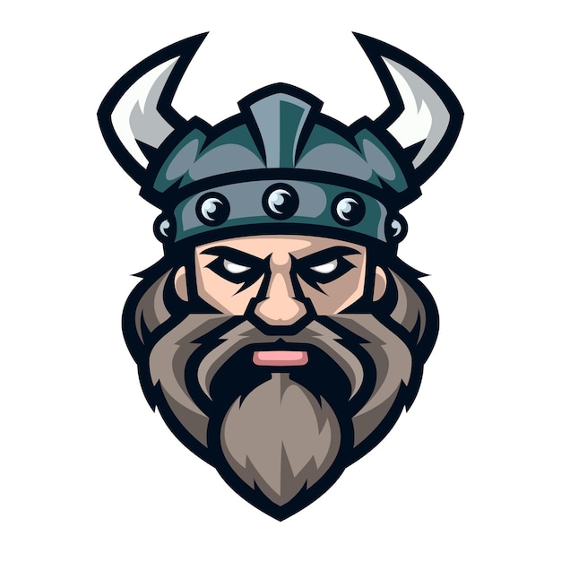 Vector professionele logo viking krijger, sport mascotte.