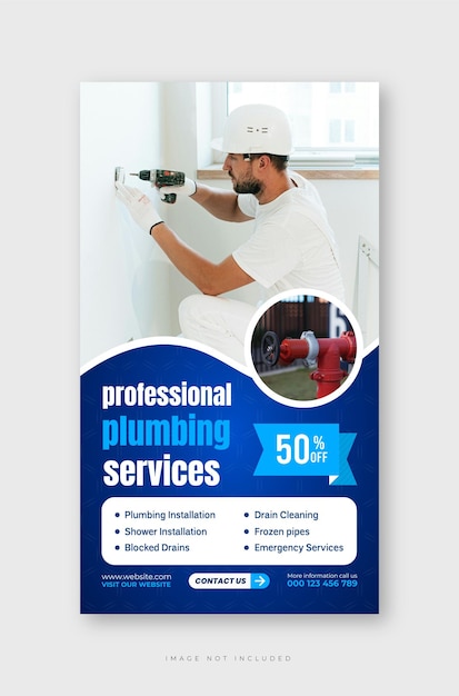 Professionele loodgieterij Instagram Post Design