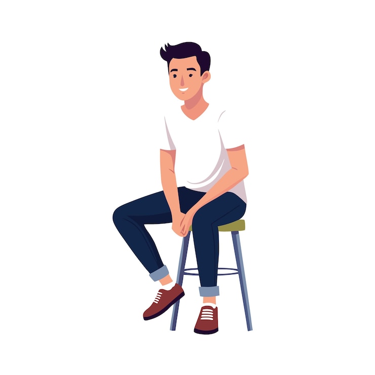 Vector professionele mooie man personage vector illustratie