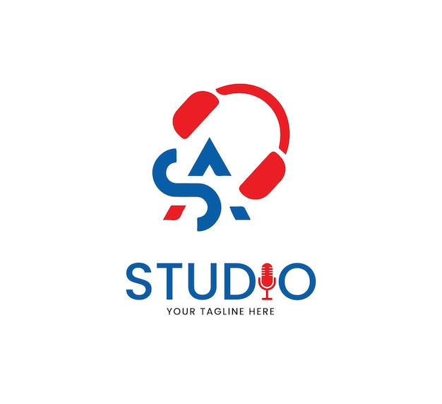 Professionele SA Studio Logo Design Template voor bedrijven