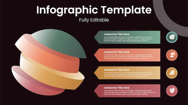 Professionele stappen infographic Sjablonen