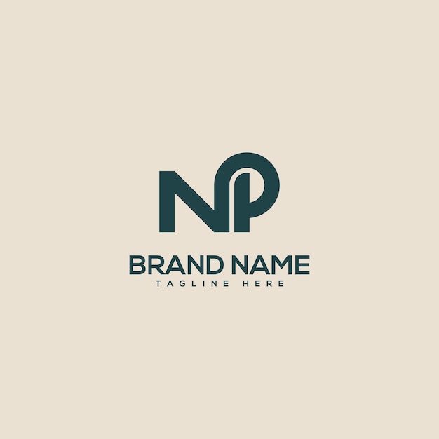 Professionele unieke letter NP PN monogram logo ontwerp sjabloon Initialen Bedrijfslogo