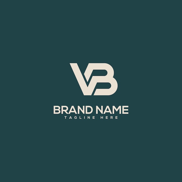 Professionele unieke letter VB BV monogram logo ontwerp sjabloon Initialen Bedrijfslogo