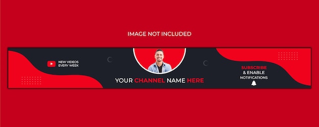 Professionele YouTube-banner voorbladsjabloon Premium vector