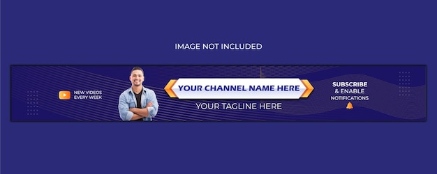 Professionele YouTube-banner voorbladsjabloon Premium vector