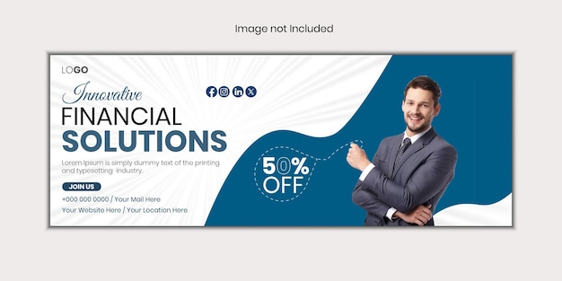 Professionele zakelijke Facebook cover design sjabloon