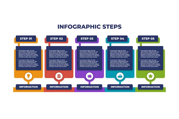 Professionele zakelijke infographic voor presentatie