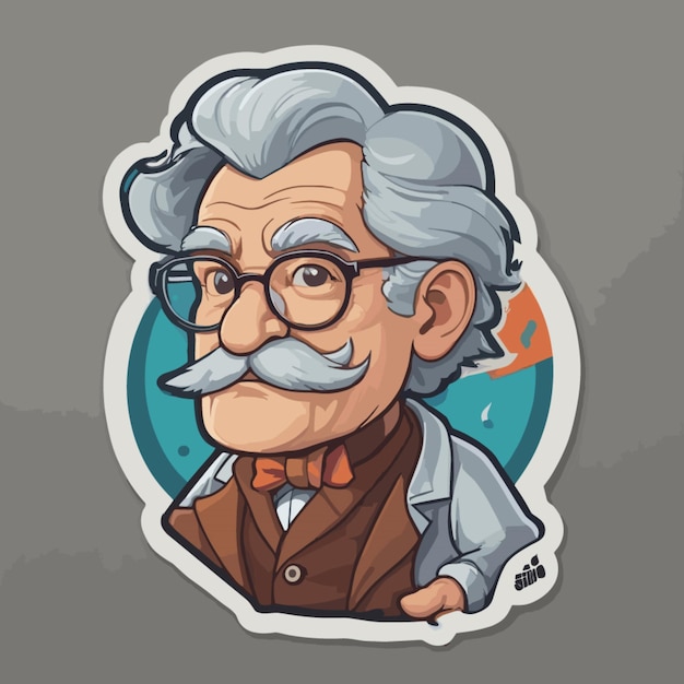 Professor cartoon vector