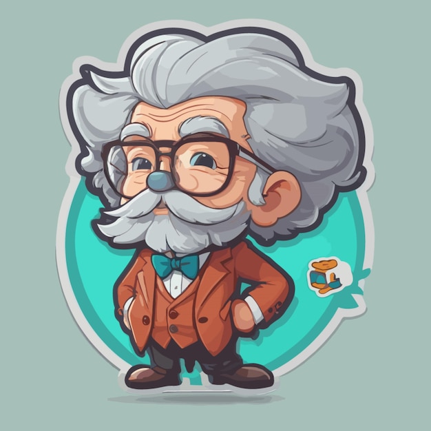 Professor cartoon vector