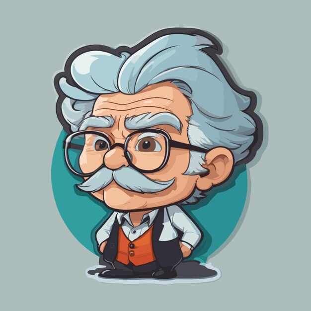 Vector professor cartoon vector