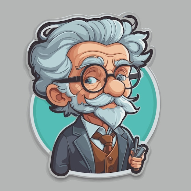 Vector professor cartoon vector