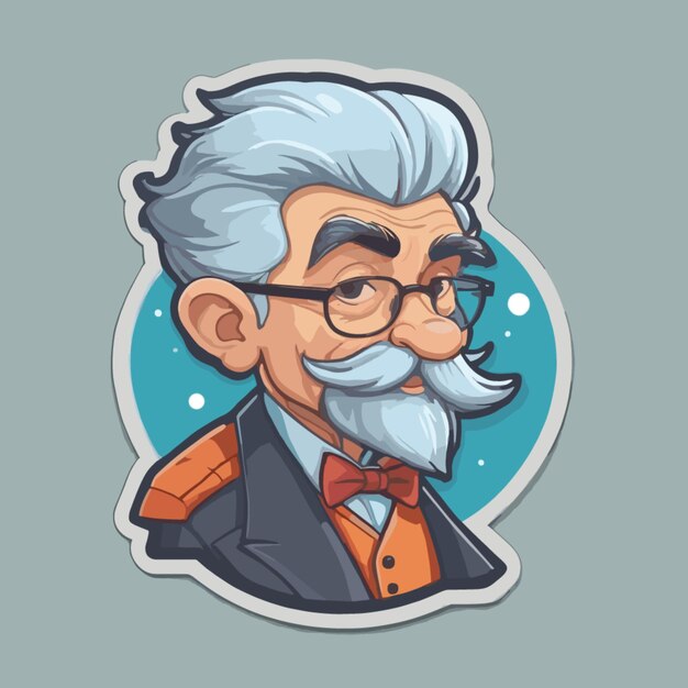 Professor cartoon vector