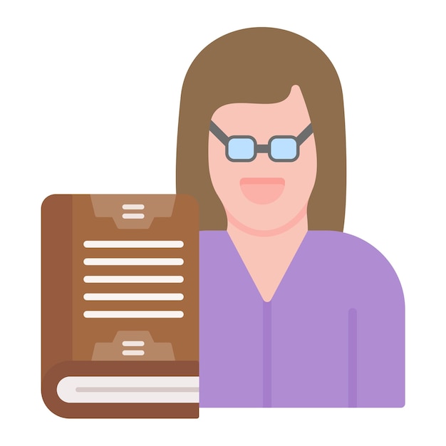 professor female flat illustration