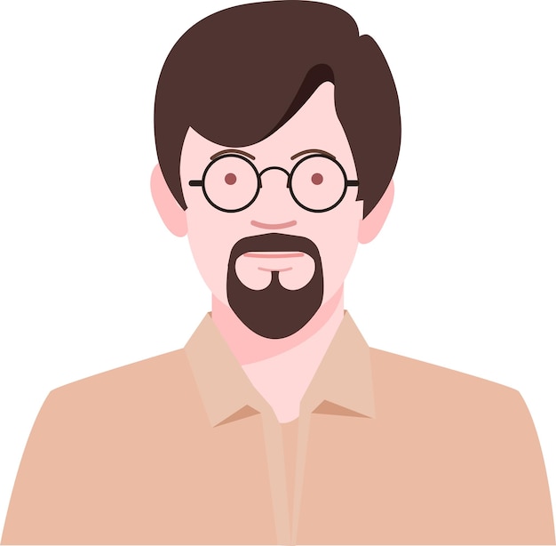 Vector professor a mature businessman wearing glasses