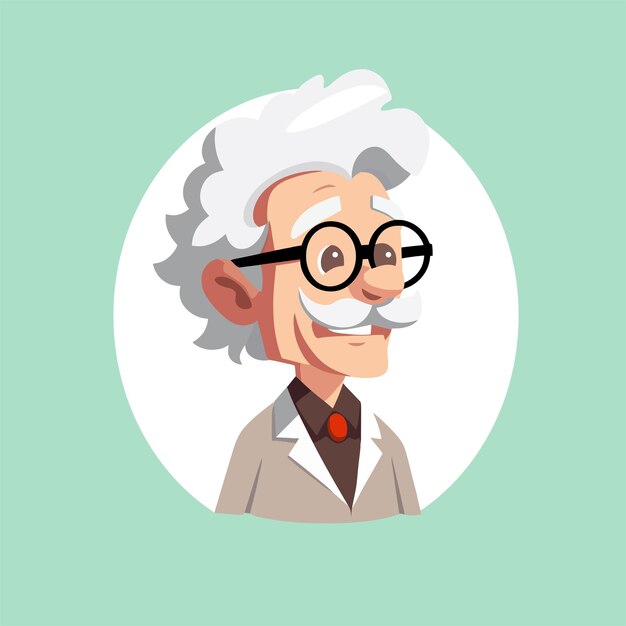 Professor Vector Flat Illustratie