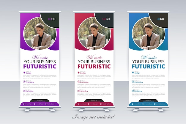 Vector proffessional businss agency roll up banner templatemedical advertising vector design template