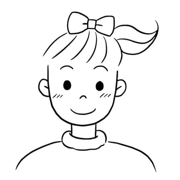 profiel cartoon doodle kawaii anime kleurplaat schattig illustratie tekening clipart karakter chibi