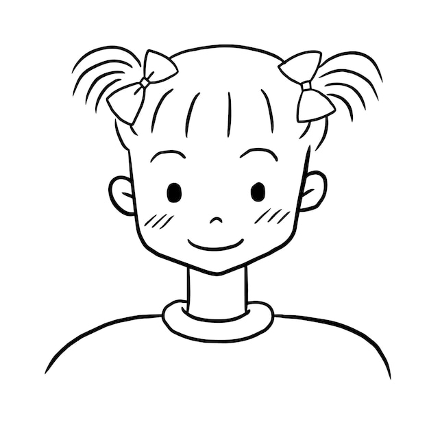 Profile cartoon doodle kawaii anime coloring page cute illustration drawing clipart character chibi