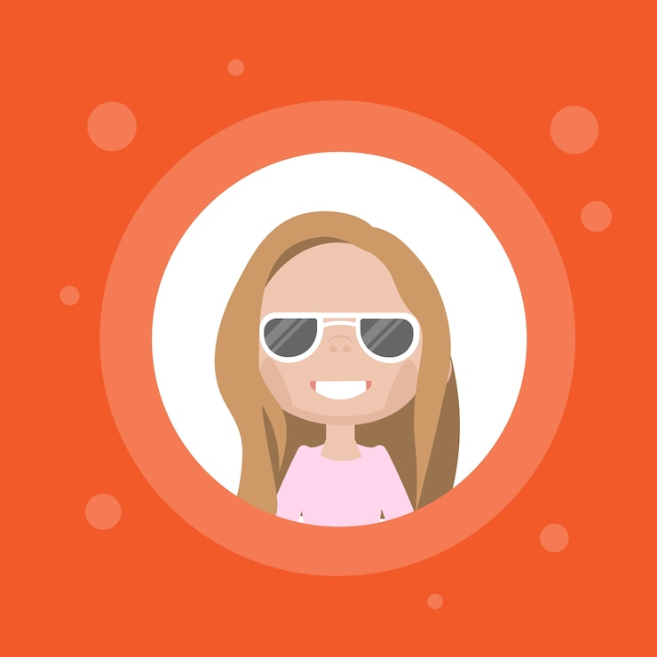 Вектор профиль пользователя female avatar