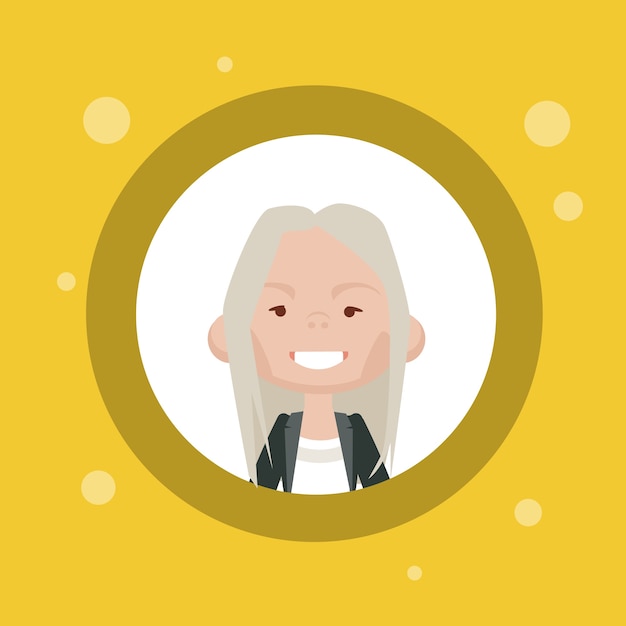 Vector profile icon female avatar