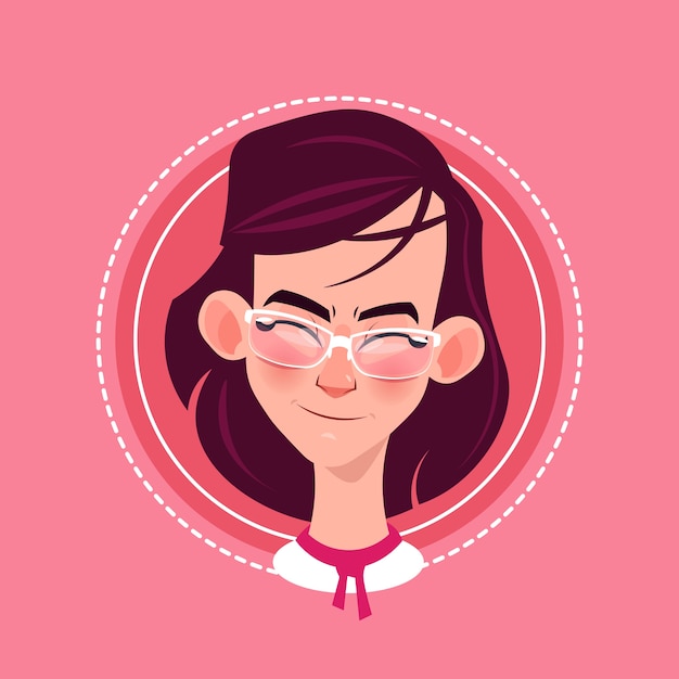 Profile icon female emotion avatar