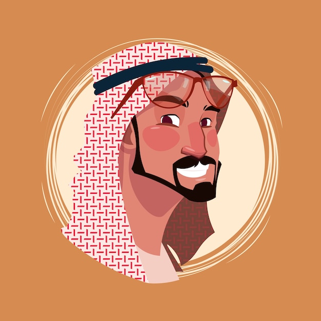 Vector profile icon indian male emotion avatar