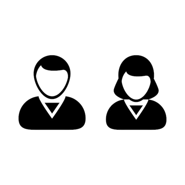 Profile icon vector male and female user person avatar symbol