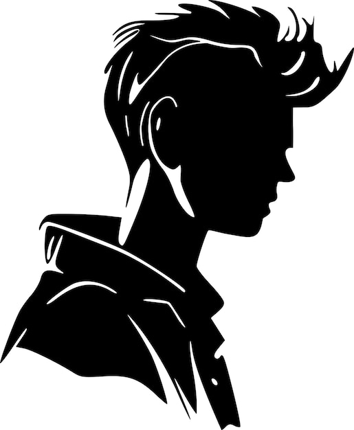 Profile man silhouette