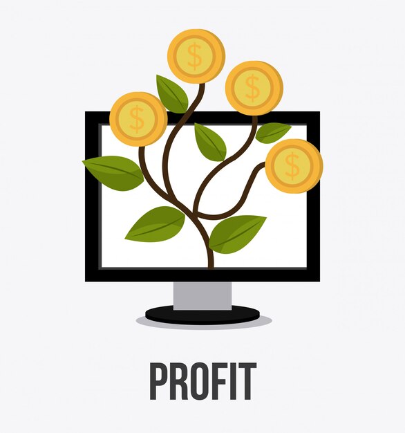 Vector profit business design.