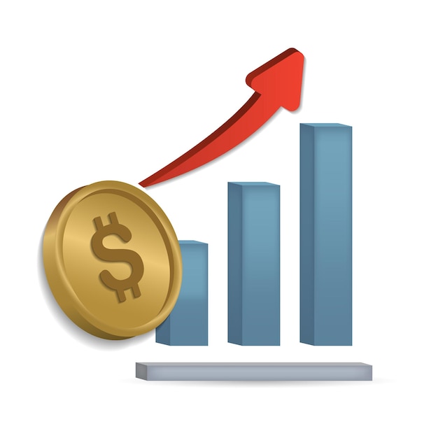 시작 컬렉션에서 이익 아이콘 3d 그림 웹 디자인 템플릿 infographics 등을 위한 Creative Profit 3d 아이콘