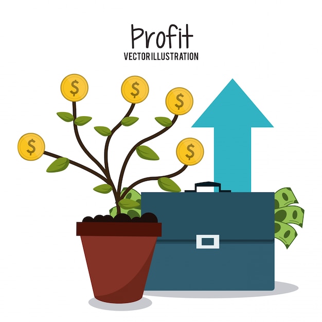 Vector profit icon design