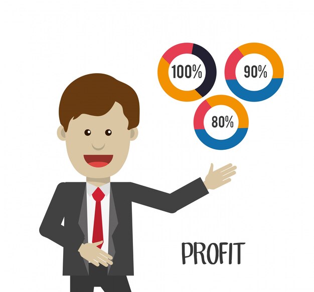 Profit icons design 