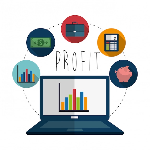 Profit icons design