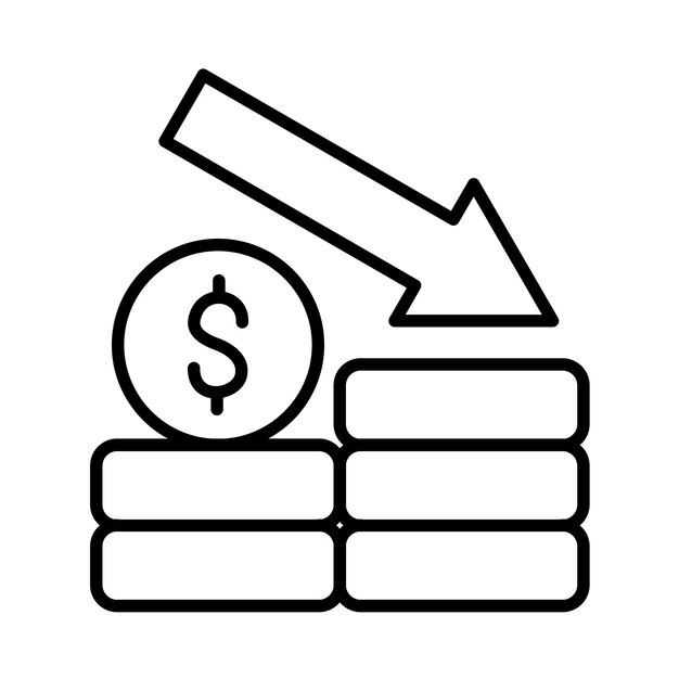 Profit Loss Line Illustration