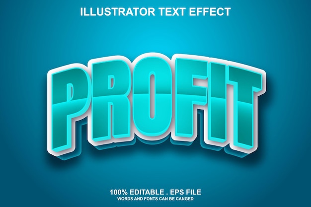 profit text effect editable