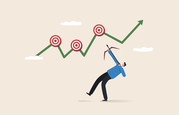 profitability at the point of reversal win the market with elliott wave how to find entry points and take profits investors or traders aim arrows at the target for take profit points