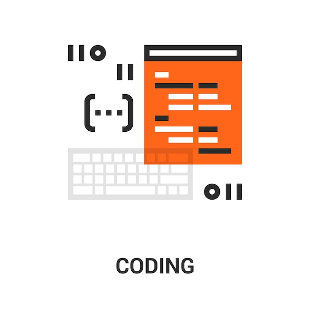 Vector program coding icon