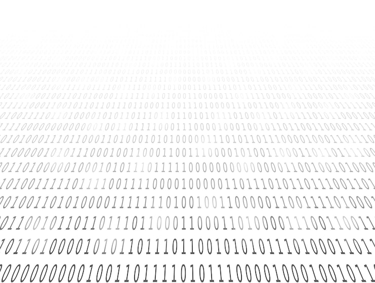 Vector program datum background programming binary coding matrix vector illustration