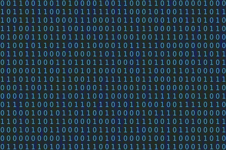 Vector program datum background programming binary coding matrix
