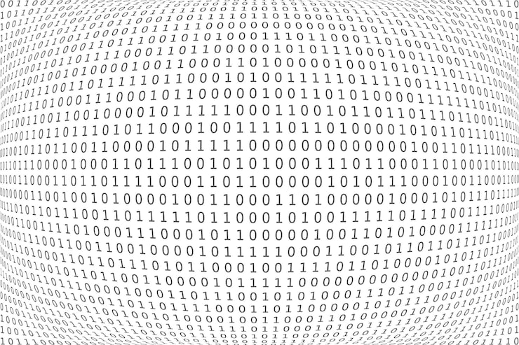 Vector program datum background programming binary coding matrix