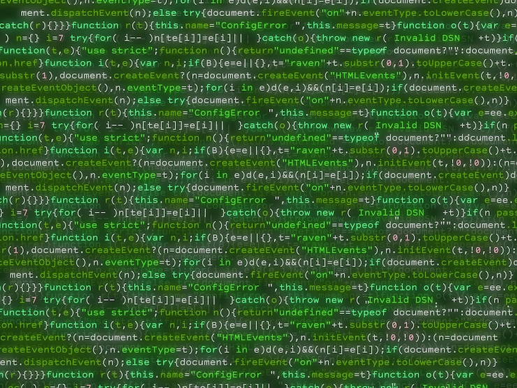 Vector programma code glinsterende kleurrijke bakcground.