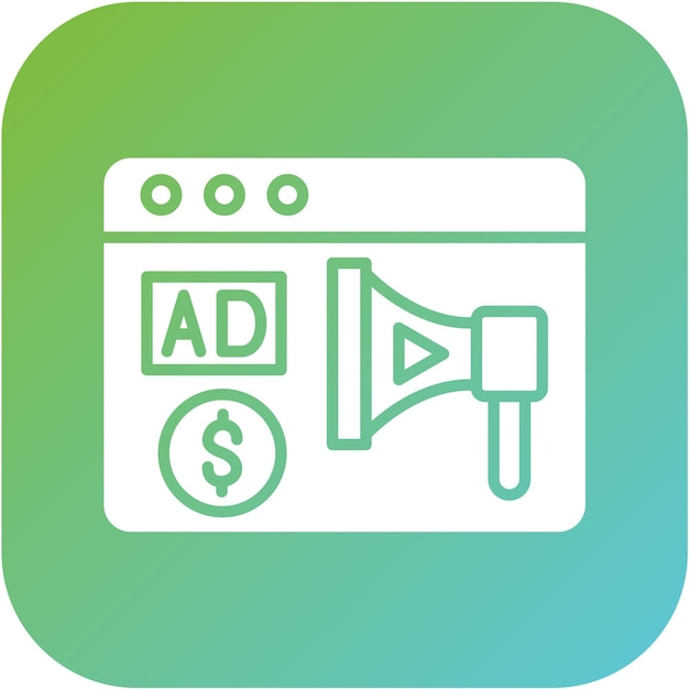 Vector programmatic media buy icon style