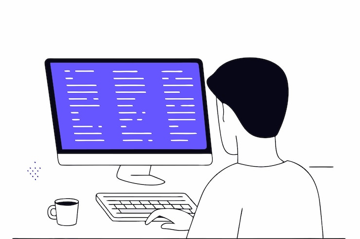Vector programmer concept illustration art