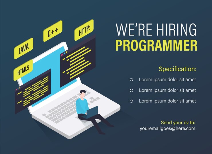 Vector programmer job vacancy template