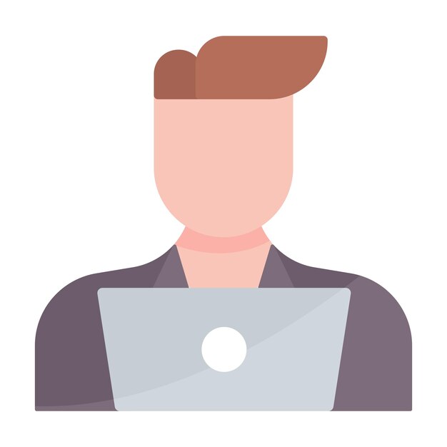 Vector programmer male flat illustration