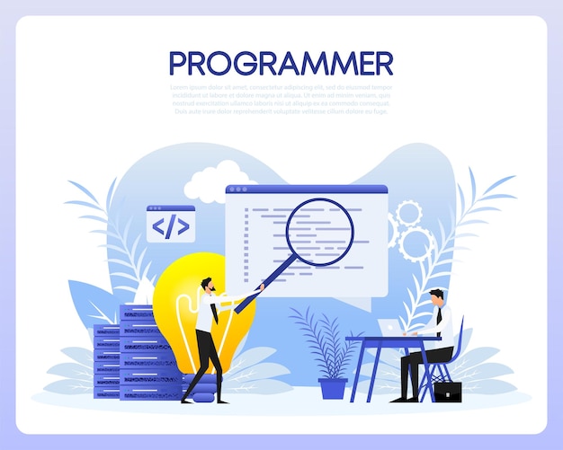 Programmer people great design for any purposes vector illustration design